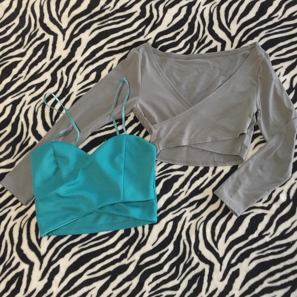 2 wrap style crop tops - Picture 2 of 8